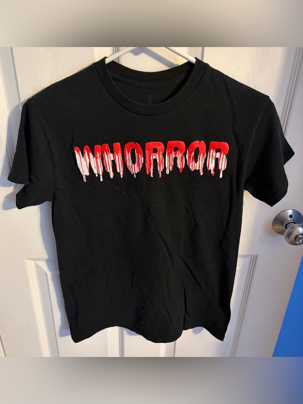 WHORROR Black T-Shirt Last Light Apparel, Size Small